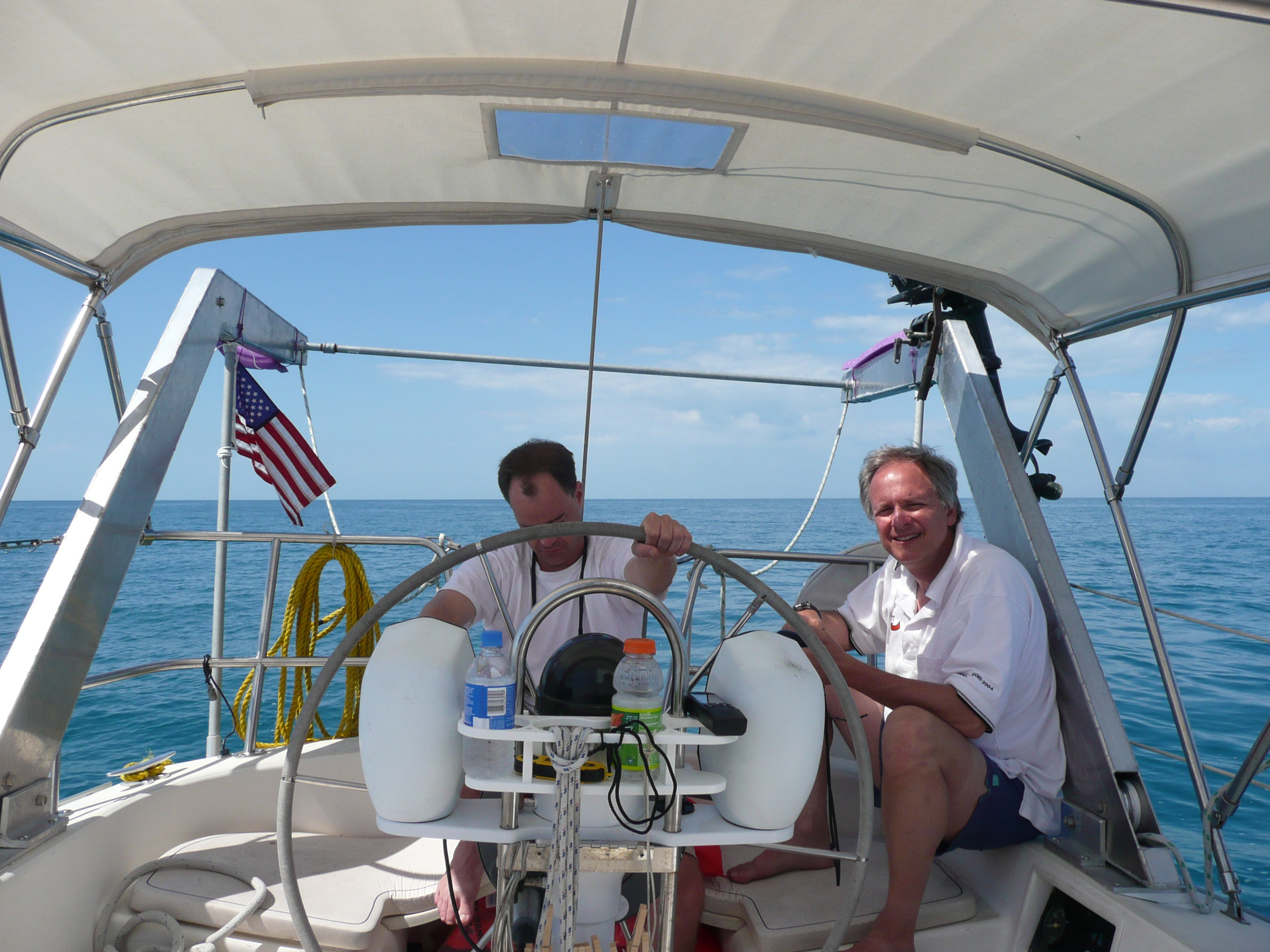 Steve at helm